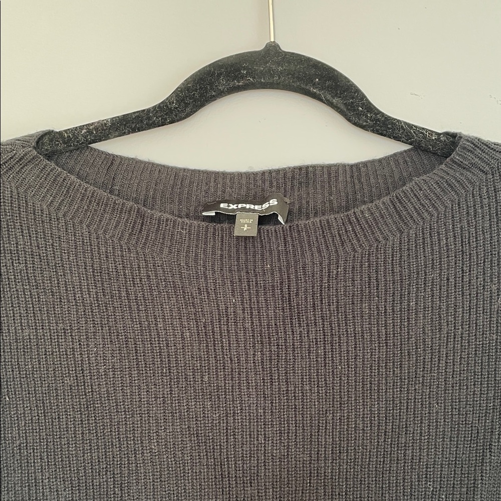 Express Dark Knit Pullover - Picture 3 of 5